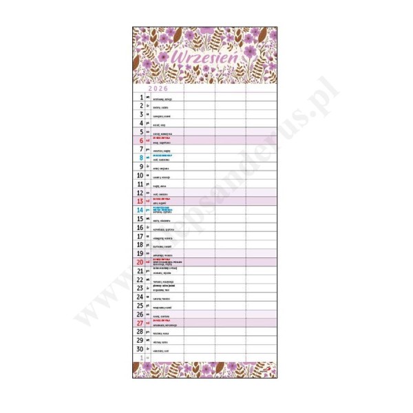 KALENDARZ RODZINNY MINI 2026 KALENDARZ RODZINNY MINI 2026