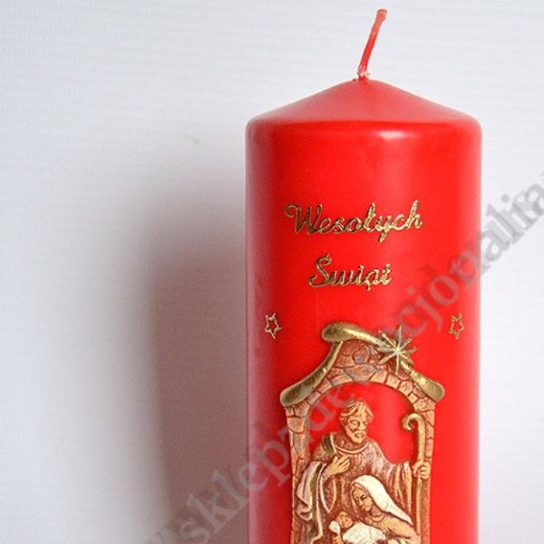 ŚWIECA Z ŚWIĘTĄ RODZINĄ - wys. 15 cm - 78836