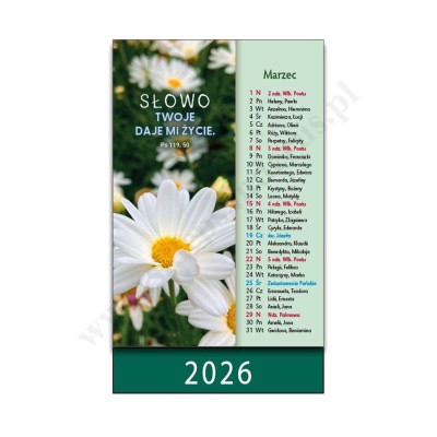 SŁOWO - KALENDARZ NA BIURKO 2026