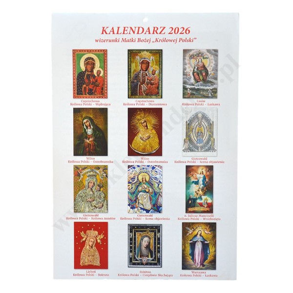 KRÓLOWO POLSKI PROWADŹ NAS - KALENDARZ NA ROK 2026