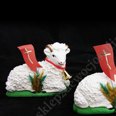 BARANEK WIELKANOCNY LEŻĄCY - wys. 7.5 cm - BL08