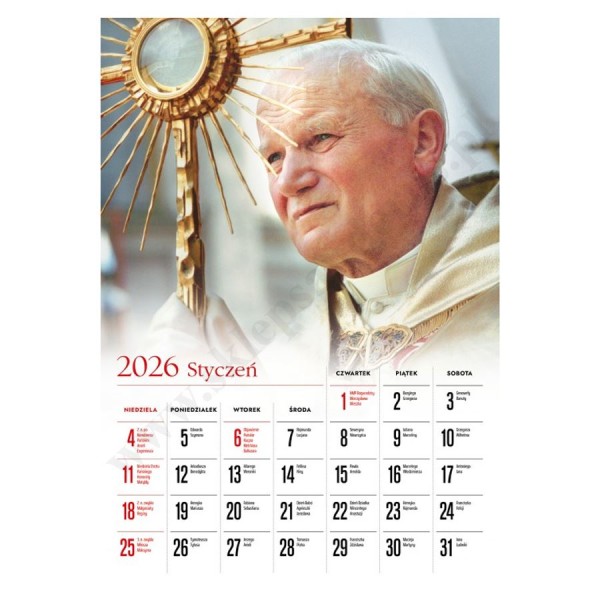 ŚW.JAN PAWEŁ II - KALENDARZ 2026