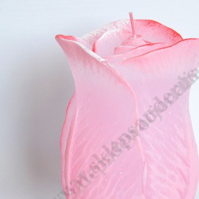ŚWIECA RÓŻA Z DIODĄ - wys. 11.5 cm - mix kolorów - 50561