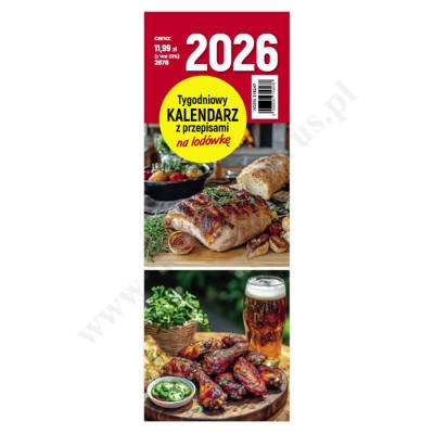 TYGODNIOWY KALENDARZ Z PRZEPISAMI NA LODÓWKĘ 2026