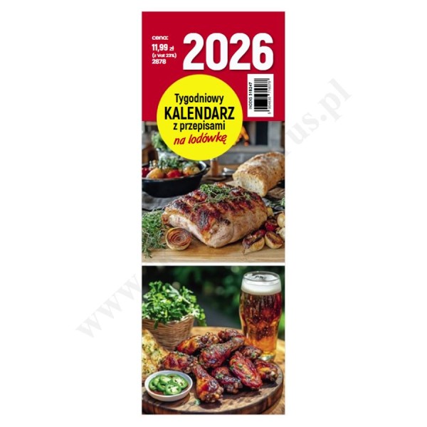 TYGODNIOWY KALENDARZ Z PRZEPISAMI NA LODÓWKĘ 2026