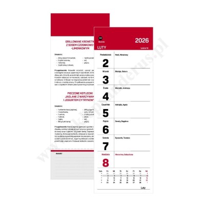 TYGODNIOWY KALENDARZ Z PRZEPISAMI NA LODÓWKĘ 2026