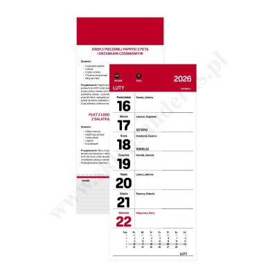 TYGODNIOWY KALENDARZ Z PRZEPISAMI NA LODÓWKĘ 2026