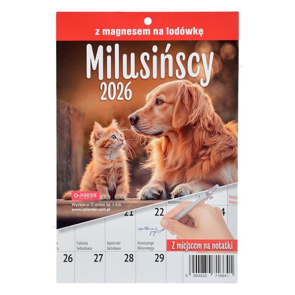 MILUSIŃSCY - KALENDARZ NA LODÓWKĘ 2026