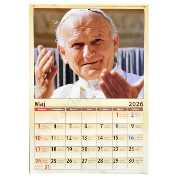 JAN PAWEŁ II - KALENDARZ 2026