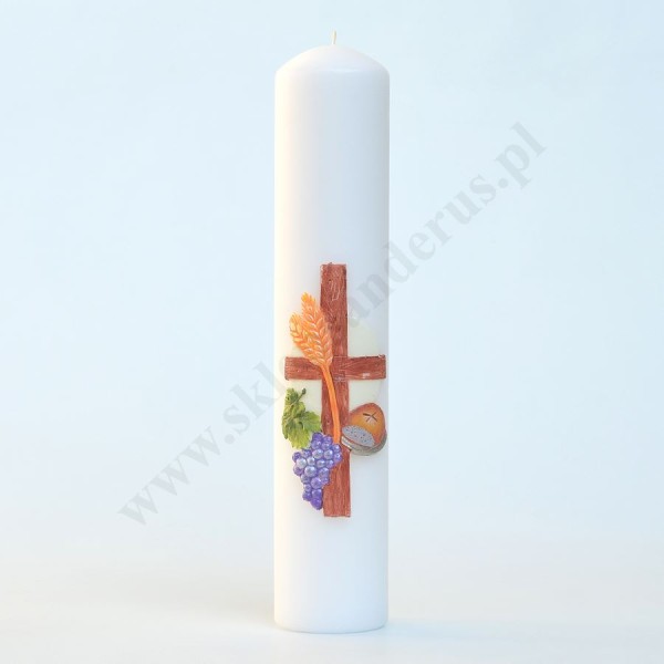 ŚWIECA OŁTARZOWA Z APLIKACJĄ - wys. 30 cm - 72318