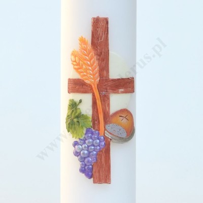 ŚWIECA OŁTARZOWA Z APLIKACJĄ - wys. 30 cm - 72318