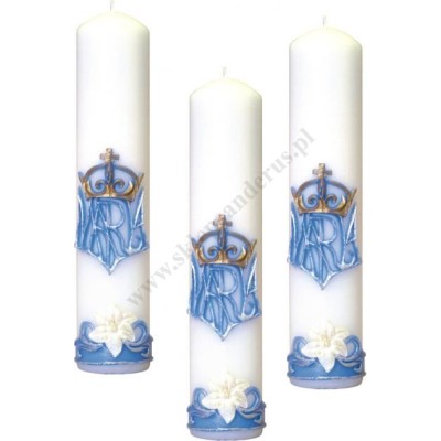 ŚWIECA OŁTARZOWA Z APLIKACJĄ - wys. 30 cm - 66408
