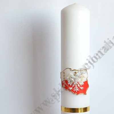 ŚWIECA OŁTARZOWA PATRIOTYCZNA - wys.30 cm - 80496