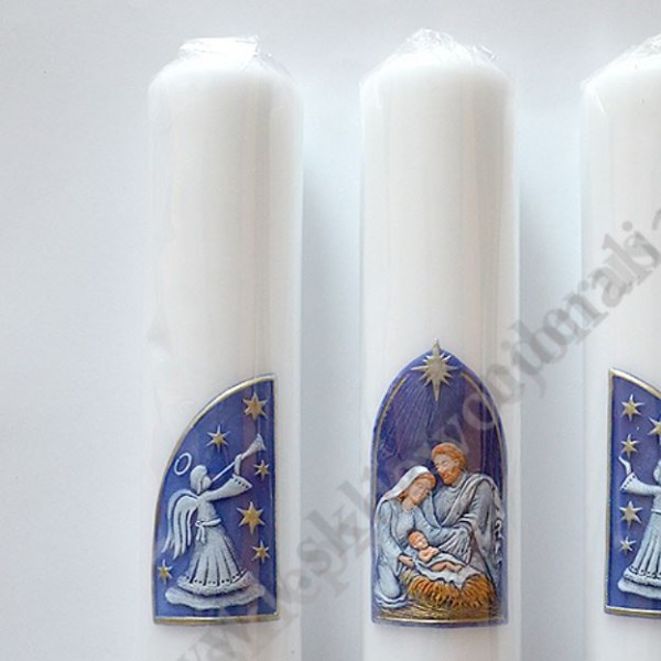 KOMPLET ŚWIEC - BOŻE NARODZENIE - wys. 30 cm - 73592