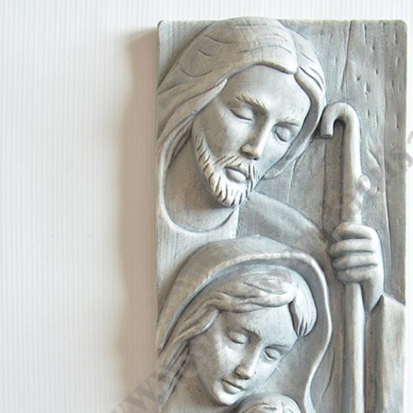 ŚWIĘTA RODZINA - płaskorzeźba 15 x 30 cm - 82687