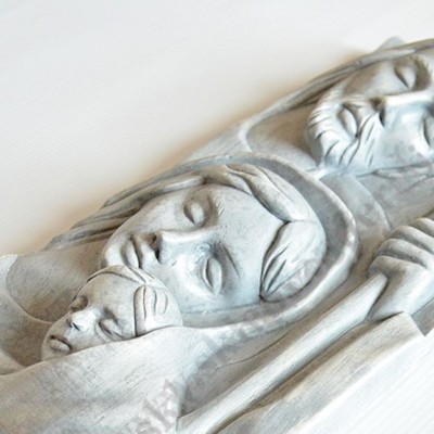 ŚWIĘTA RODZINA - płaskorzeźba 15 x 30 cm - 82687