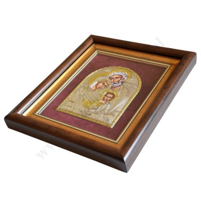 ŚWIĘTA RODZINA - ikona w ramce za szkłem 23.3 x 27.3 cm - 72671