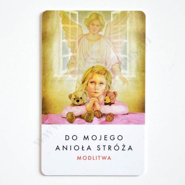 DO MOJEGO ANIOŁA STRÓŻA - karta z modlitwą 5.4 x 8.5 cm - 79444