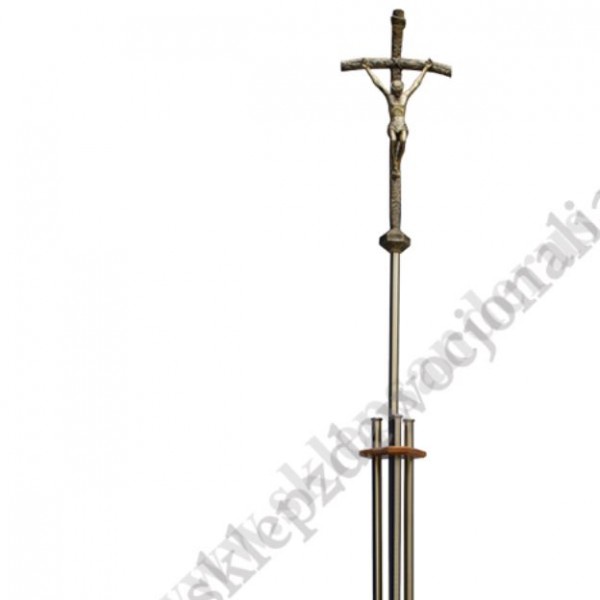 KRZYŻ PROCESYJNY Z PODSTAWĄ - wysokość 210 cm - 2985