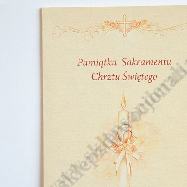 PAMIĄTKA CHRZTU ŚWIĘTEGO - teczka 16 x 22.3 cm - 69124