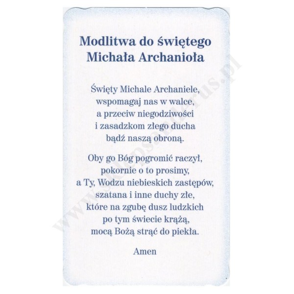 MICHAŁ ARCHANIOŁ - obrazek 6.4 x 10.6 cm - paczka 100 szt. - 74503