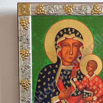 MATKA BOŻA CZĘSTOCHOWSKA - ikona 22.7 x 29.3 cm - 84092