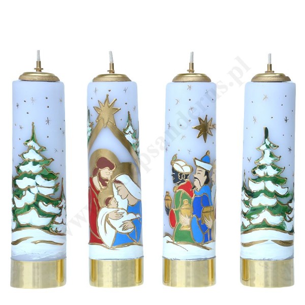 ŚWIECE BOŻONARODZENIOWE - wys. 30 cm - komplet - 64958 ŚWIECE BOŻONARODZENIOWE - wys. 30 cm - komplet - 64958