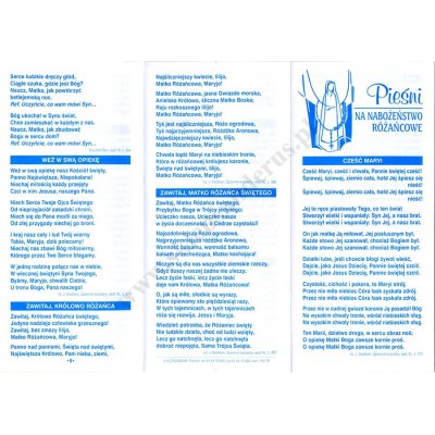 PIEŚNI NA NABOŻEŃSTWO RÓŻAŃCOWE - folder - 89478