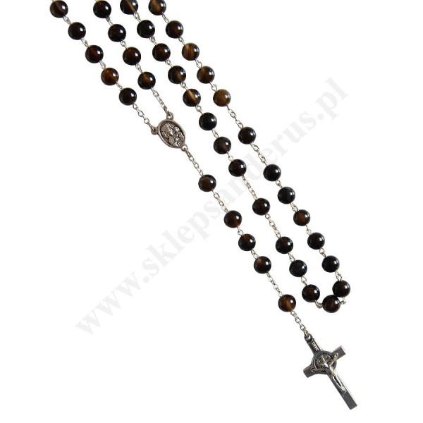 RÓŻANIEC OBSYDIAN ZŁOCISTY - 5855
