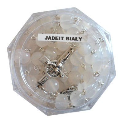 RÓŻANIEC - JADEIT BIAŁY - 5979