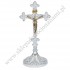 KRZYŻ STOJĄCY MOSIĘŻNY NIKLOWANY - wys.20 cm - 83682