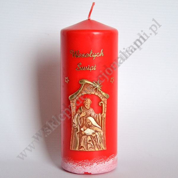 ŚWIECA Z ŚWIĘTĄ RODZINĄ - wys. 15 cm - 78836