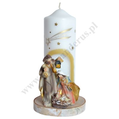 ŚWIECA NA BOŻE NARODZENIE - wys. 19 cm - 83057