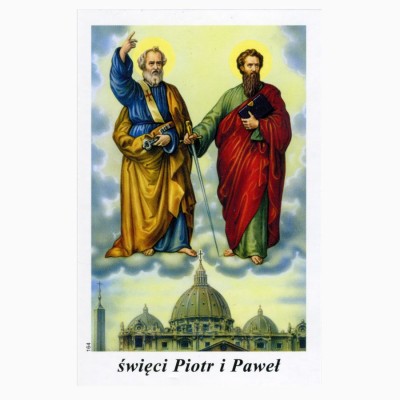 ŚW. PIOTR I PAWEŁ - obrazek 6.5 x 10 cm - paczka 100 szt. - 70618