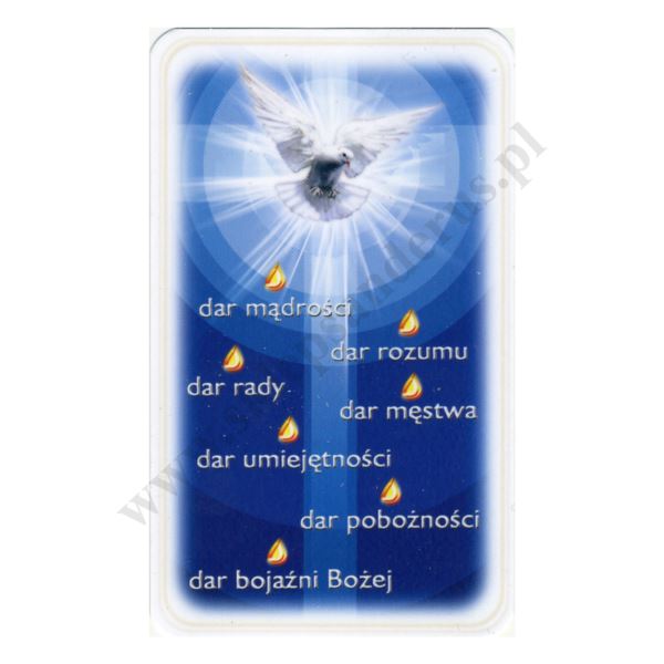 SIEDEM DARÓW DUCHA ŚWIĘTEGO - format 6.3 x 10.5 cm - paczka 100 szt. - 50114