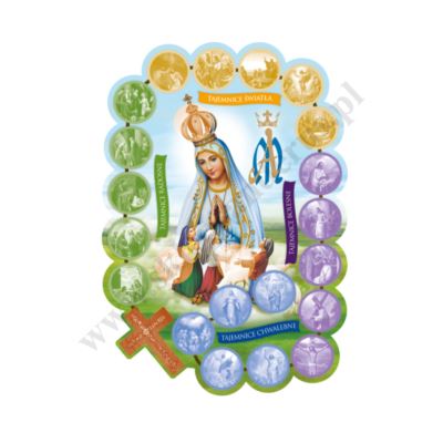 KONTROLKA RÓŻAŃCOWA - wyklejanka - kpl. 25 szt. - 30177