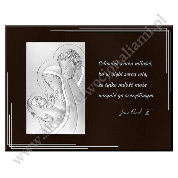 ŚWIĘTA RODZINA - OBRAZEK SREBRNY - 6801K/2