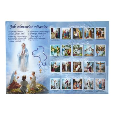 KONTROLKA RÓŻAŃCOWA - wklejanka do zeszytu - kpl. 25 szt. - 51539