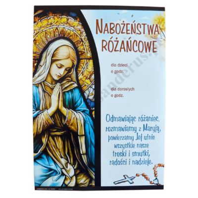 PLAKAT - NABOŻEŃSTWA RÓŻAŃCOWE - plakat format A3 - 50546