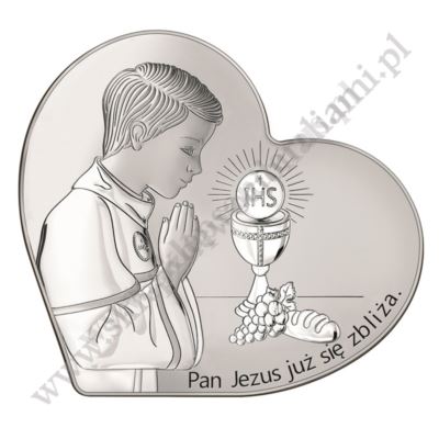 PAMIĄTKA I KOMUNII ŚWIĘTEJ - OBRAZEK SREBRNY - 6750S/1O
