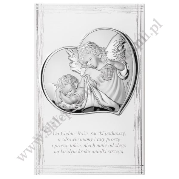 ANIOŁ STRÓŻ - OBRAZEK SREBRNY - 84028 ANIOŁ STRÓŻ - OBRAZEK SREBRNY - 84028