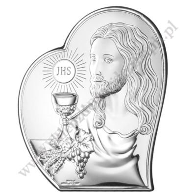 JEZUS EUCHARYSTYCZNY - OBRAZEK SREBRNY - 81124/1L