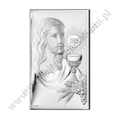 JEZUS EUCHARYSTYCZNY - OBRAZEK SREBRNY - 81287/3XL