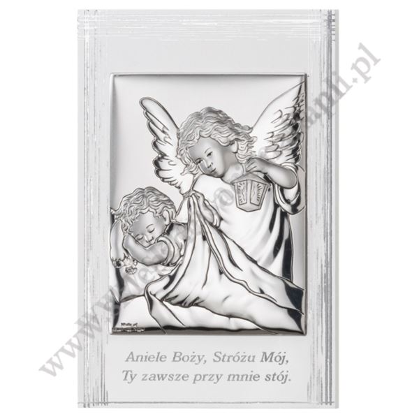 ANIOŁ STRÓŻ - OBRAZEK SREBRNY - JAP764/3L ANIOŁ STRÓŻ - OBRAZEK SREBRNY - JAP764/3L