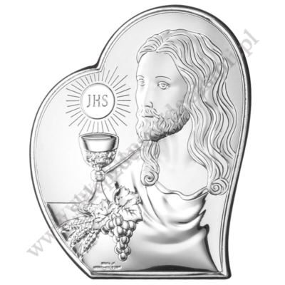 JEZUS EUCHARYSTYCZNY - OBRAZEK SREBRNY - 81124/2L