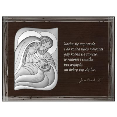 ŚWIĘTA RODZINA - OBRAZEK SREBRNY - 6776PN/2