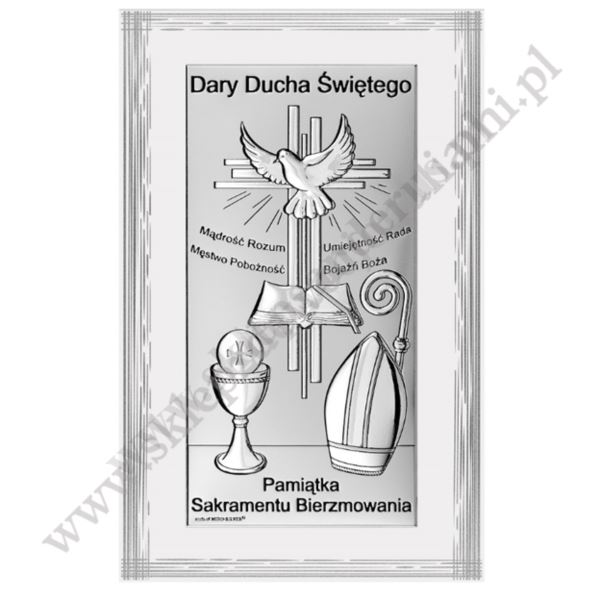 PAMIĄTKA BIERZMOWANIA - OBRAZEK SREBRNY - 6719W/2X PAMIĄTKA BIERZMOWANIA - OBRAZEK SREBRNY - 6719W/2X