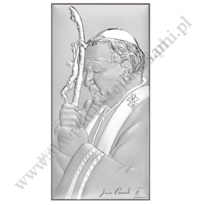 ŚW.JAN PAWEŁ II - OBRAZEK SREBRNY - 6791/2X