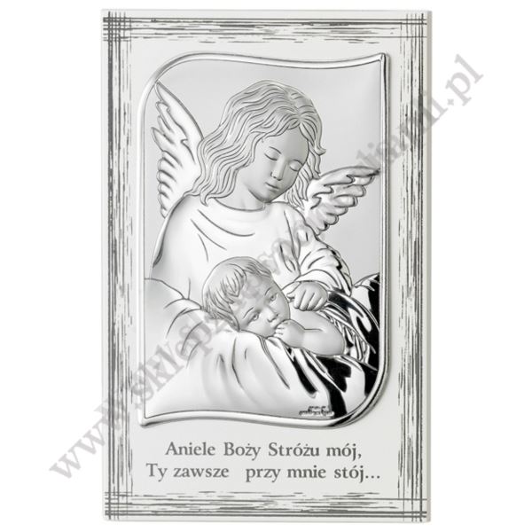 ANIOŁ STRÓŻ - OBRAZEK SREBRNY - 82109/4LPL ANIOŁ STRÓŻ - OBRAZEK SREBRNY - 82109/4LPL