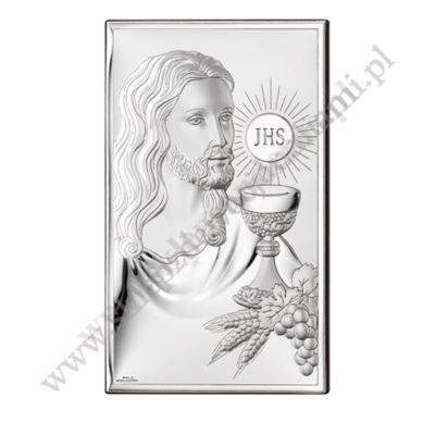 JEZUS EUCHARYSTYCZNY - OBRAZEK SREBRNY - 81287/3L